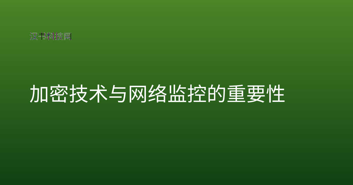 加密技术与网络监控的重要性