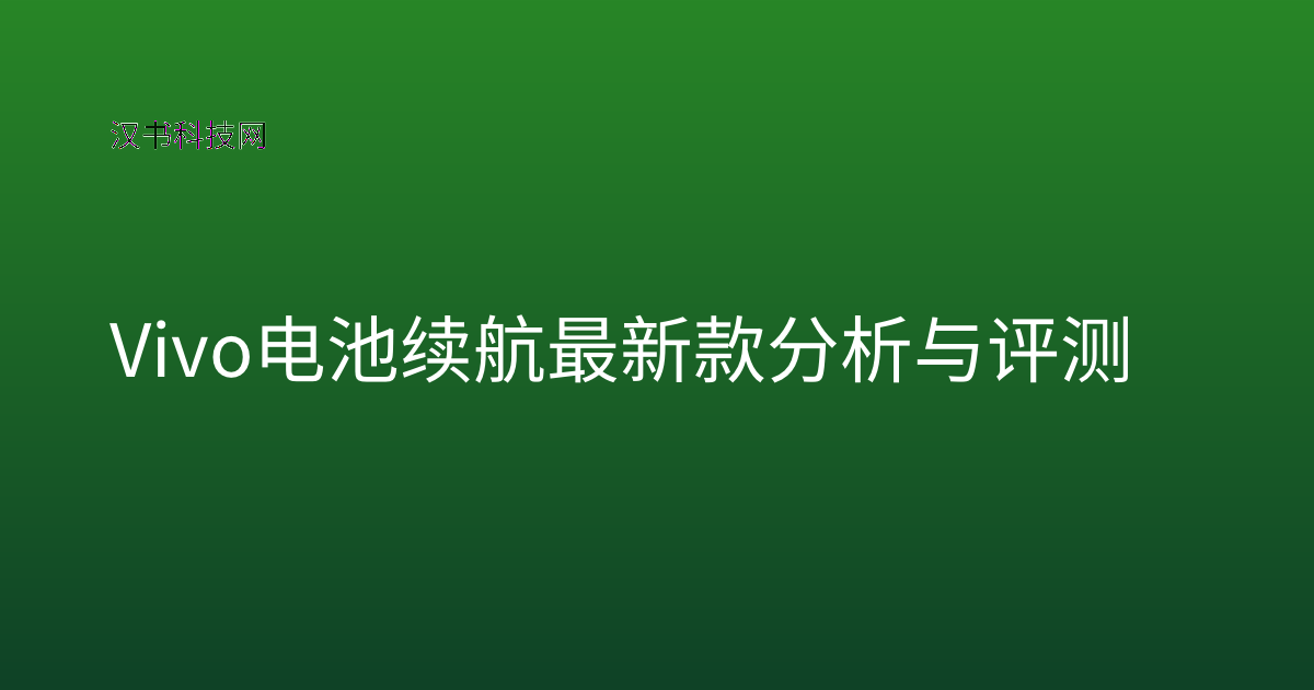 Vivo 电池续航 最新款分析与评测